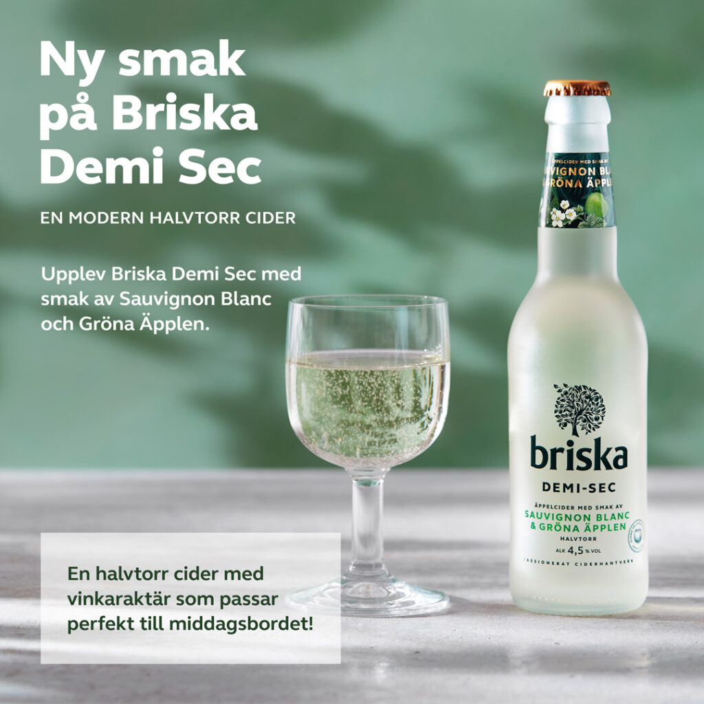 Briska Demi Sec Sauvignon Blanc gröna äpplen
