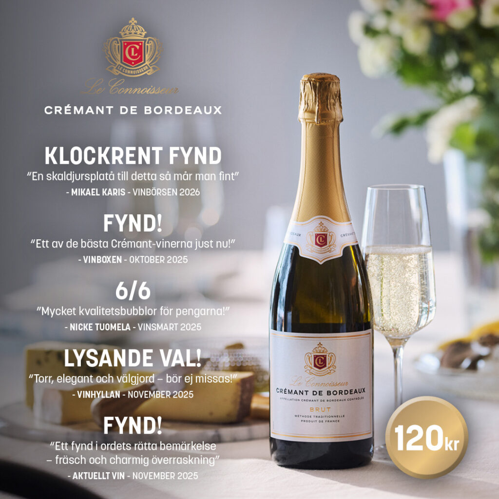 Le Connoisseur Cremant de Bordeaux – Allt om Vin